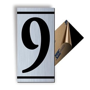 Cifra 9, ABS, Gravat, Argintiu, M7 • Creative Sign