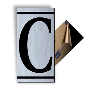 Litera C, ABS, Gravat, Argintiu, M7 • Creative Sign