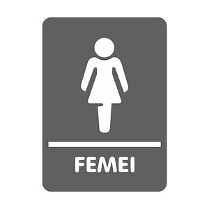 Indicator Toaleta Femei 10X14.5 PVC 1mm  Creative Sign