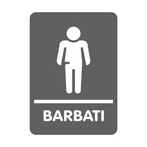 Indicator Toaleta Barbati, 10X14.5 PVC 1mm  Creative Sign
