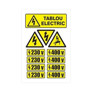 Set Indicator Avertizare Tablou Electric, 12 pictograme  Creative Sign