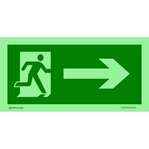 Indicator "dreapta" CREATIVE SIGN, fotoluminiscent, 10 x 20cm