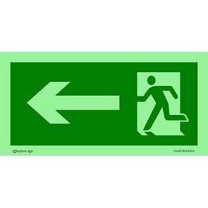 Indicator "stanga" CREATIVE SIGN, fotoluminiscent, 10 x 20cm