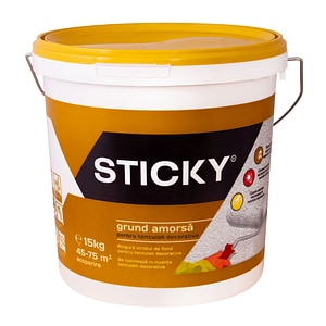 Amorsa interior/exterior pentru tencuiala decorativa, alb, 15 Kg • Sticky