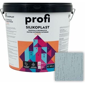 Tencuiala decorativa structurata PROFI SILIKOPLAST, 2 mm, alb, 25 kg