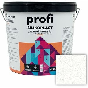 Tencuiala decorativa bob de orez PROFI SILIKOPLAST, 1.5 mm, alb, 25 kg
