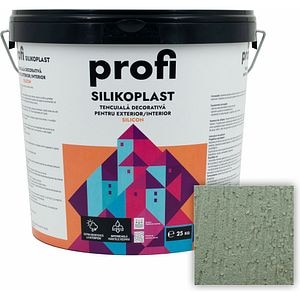 Tencuiala decorativa structurata PROFI SILIKOPLAST, 2 mm, verde fistic, 25 kg
