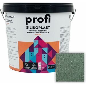 Tencuiala decorativa structurata PROFI SILIKOPLAST, 2 mm, verde menta, 25 kg
