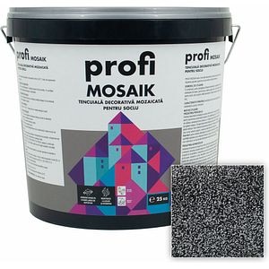 Tencuiala decorativa mozaicata PROFI Mosaik, gri antracit, 25 Kg