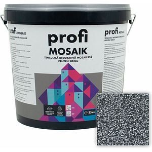 Tencuiala decorativa PROFI Mosaik, gri perlat, 25Kg