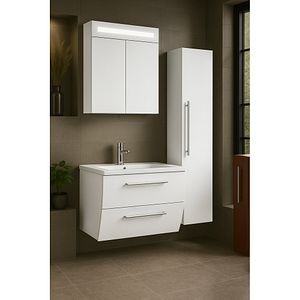 Set masca si lavoar WOODART Swing WING, 70 x 45 x 55 cm, alb