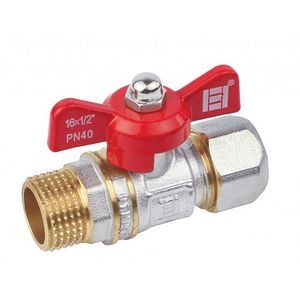 Robinet pentru pexal, diametru 16 mm, diametru filet 1/2