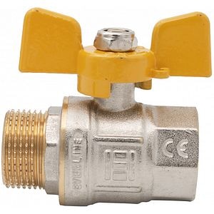 Robinet gaz fluture EVERLINE RG-DMF34T, 3/4", alama