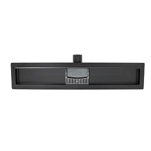 Rigola Dus, Inox, Classic Negru, 500 x 70  Ermetiq