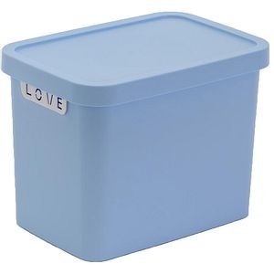 Cutie depozitare STERK PLAST Love, 32 x 22 x 24 cm, albastru