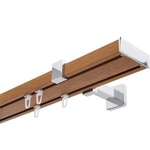 Set galerie dubla, auriu, aluminiu, 200 cm x 70 mm  Te-ma