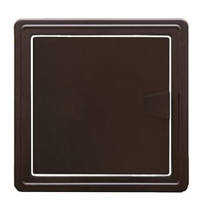 Usa de vizitare, maro, plastic, 300 x 300 mm  Te-Ma