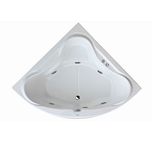 Cada baie cu hidromasaj Venus, semirotunda, 140 x 140 cm, alb