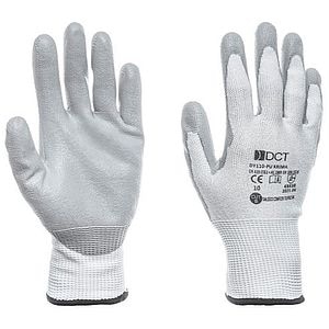 Manusi protectie antitaiere DALGECO Pu Krima 579, fibre, alb, marime 10