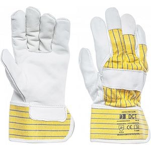 Manusi protectie DALGECO DCT, piele, alb-galben, marime 10