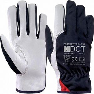 Manusi protectie DALGECO GOTI DCT 10, poliester, alb-albastru, marime 10