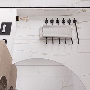 Panou decorativ perete Lucs, SPC, 280 x 96.5 cm, carrara