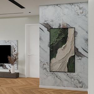 Panou decorativ perete Roma, SPC, 280 x 96.5 cm, alb-maro