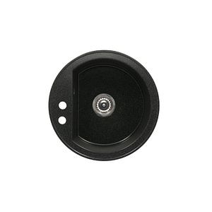 Chiuveta bucatarie granit, reversibila, 51 cm diametru, adancime 18 cm, negru  Serstill