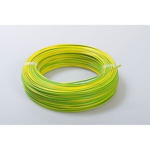Cablu electric FY, 1 x 1,5  mmp, cupru rigid, verde galben, rola 100 m