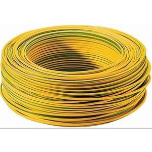 Cablu electric FY, 1 x 2,5  mmp, cupru rigid, verde galben, rola 5 m