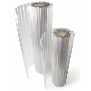 Rulou ondulat, sticla GRP transparent, 2 x 10 m, 20 mp/rola