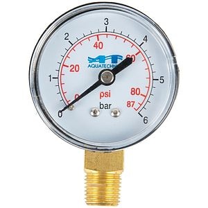 Manometru AQUATEHNICA MAN6-SIDE, 1/4'', 6 bar, plastic