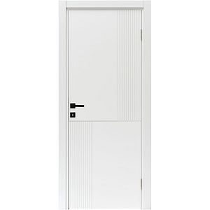 Usa interior VELTA Rifline, fara geam, reversibila, MDF, 88 x 203 cm, alb