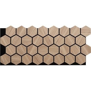 Set panou acustic VELTADOORS, 300 x 520 x 16 mm, hexagon, bej