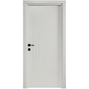 Usa interior Three Lines, fara geam, reversibila, MDF, 68 x 203 cm, crem
