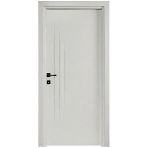 Usa interior Three Lines, fara geam, reversibila, MDF, 78 x 203 cm, crem