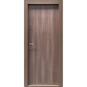 Usa de intrare pentru apartament, metalica, maro, dreapta, 205 x 94 cm  Bella Casa BC 112