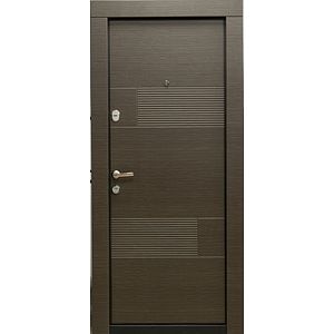 Usa de intrare pentru apartament, metalica, gri, dreapta, 202 x 86 cm • Bella Casa BC 106
