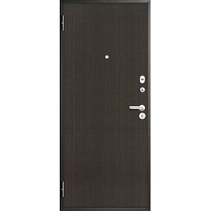 Usa de intrare pentru apartament, metalica, wenge, fara geam, stanga, 205 x 86 cm • Bella Casa