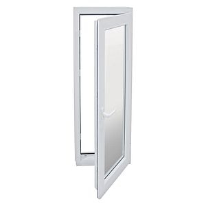 Usa termopan PVC interior/exterior, batanta, cu geam, 5, alb, dreapta, simpla deschidere, 76 x 205 cm