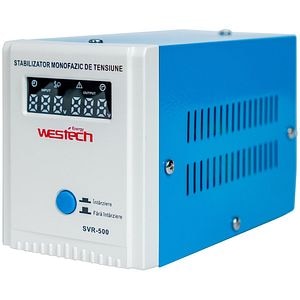 Stabilizator monofazic de tensiune cu releu Westech SVR-500 V2, 500VA (375W)