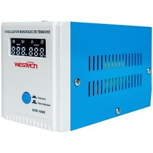 Stabilizator monofazic de tensiune cu releu Westech SVR-1000 (V2), 1000VA (750W)