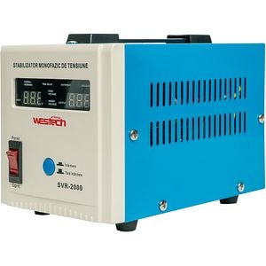 Stabilizator tensiune monofazat cu releu Westech SVR 2000 VA-V2, 2000VA (1500W)