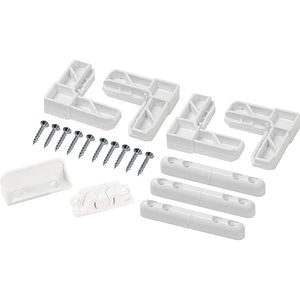 Set accesorii plasa insecte SUNNY, plastic, 6.5 cm, 9 piese, alb