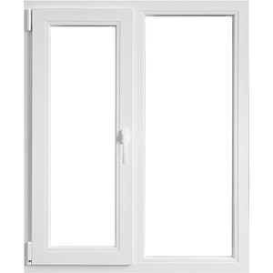 Fereastra PVC, alba, 4 camere, 100 x 100 cm, simpla deschidere, stanga