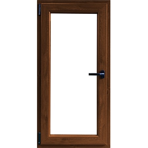 Fereastra termopan PVC, geam Float + Low-E, nuc, 6 camere, 56 x 116 cm, stanga, dubla deschidere, oscilobatanta • Aplast