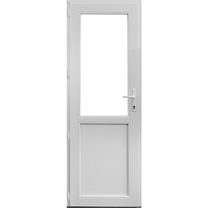 Usa termopan PVC exterior, batanta, cu geam, 4 C, 2/3, alb, stanga, simpla deschidere, 88 x 195 cm • Aplast