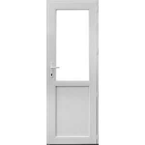 Usa termopan PVC exterior, batanta, cu geam, 4 C, 2/3, alb, dreapta, simpla deschidere, 88 x 195 cm • Aplast