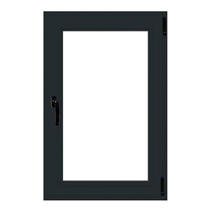 Fereastra termopan PVC, geam Float + Low-E, gri, 6 camere, 116 x 86 cm, dreapta, dubla deschidere, oscilobatanta  Aplast