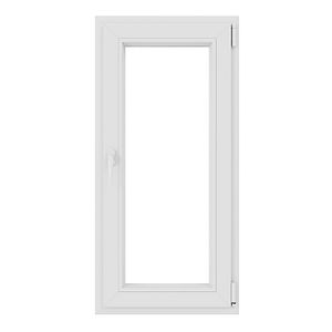 Fereastra termopan PVC, geam Float + Low-E, alb, 4 camere, 56 x 116 cm, dreapta, dubla deschidere, oscilobatanta • Aplast